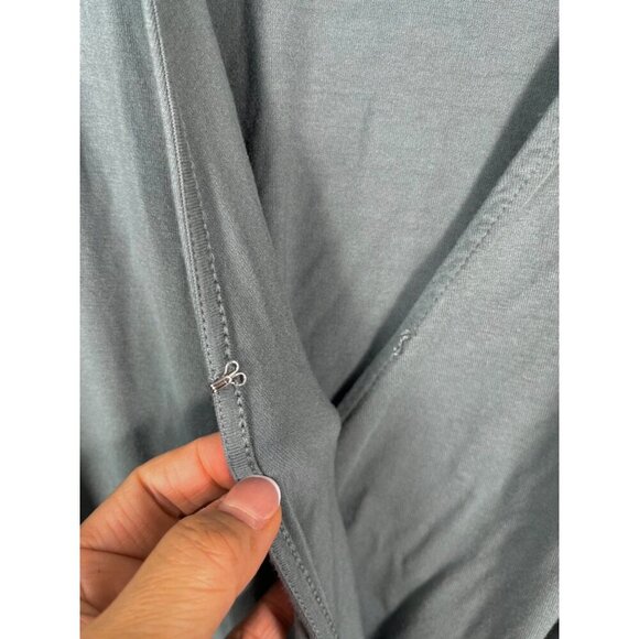 Lauren Ralph Lauren faux wrap peplum blouse sage green sz L - Picture 7 of 9